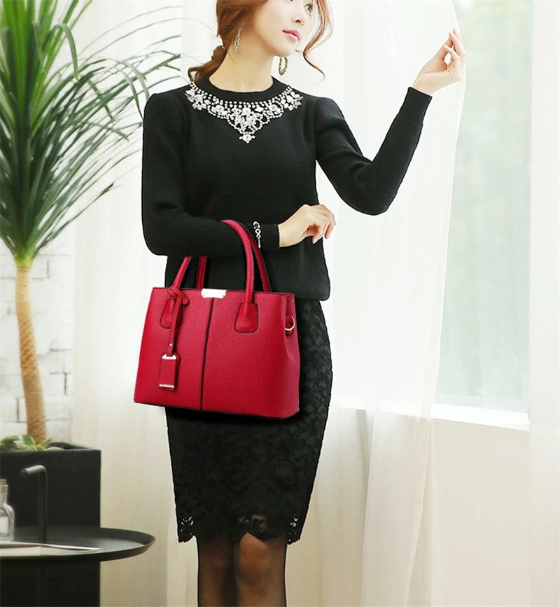 Women Leather Handbags New  Luxury Ladies Hand Bags Purse