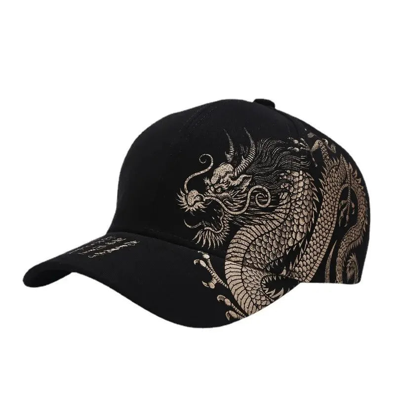 Chinese Style Dragon Pattern Baseball Hat For Men And Women