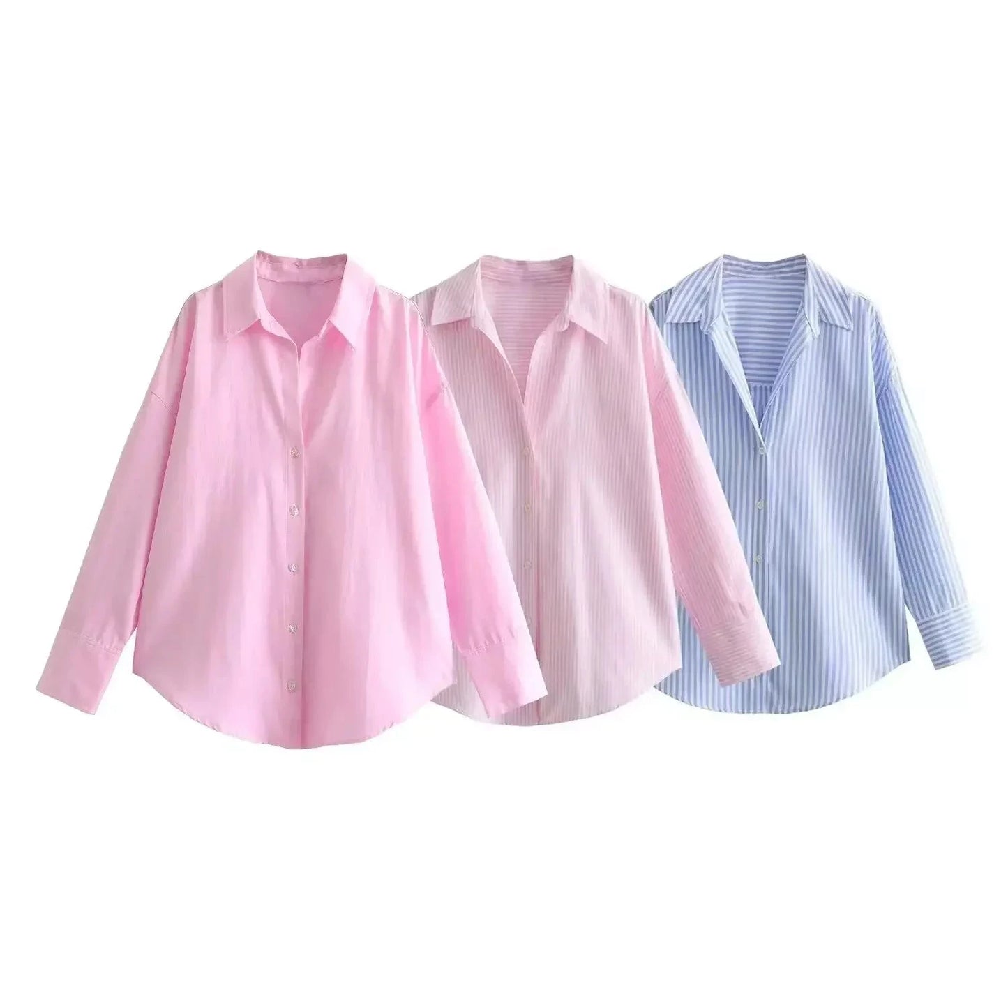 Oxford Women Long Sleeve Cotton Blouse