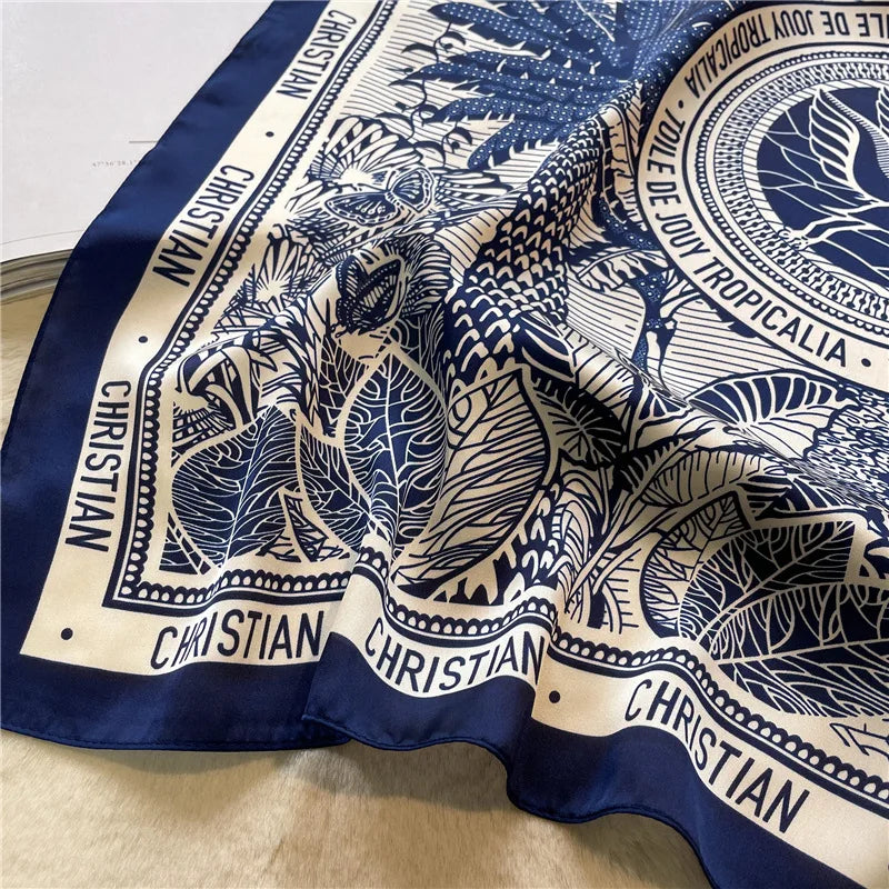 Silk Square Printed Scarf