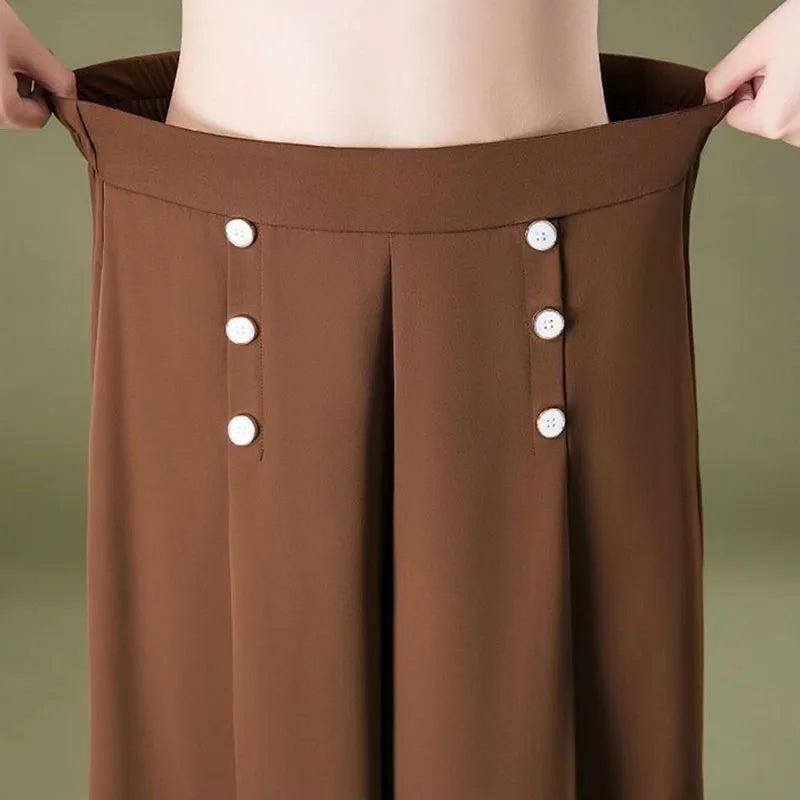 Solid Skirt with High Waist