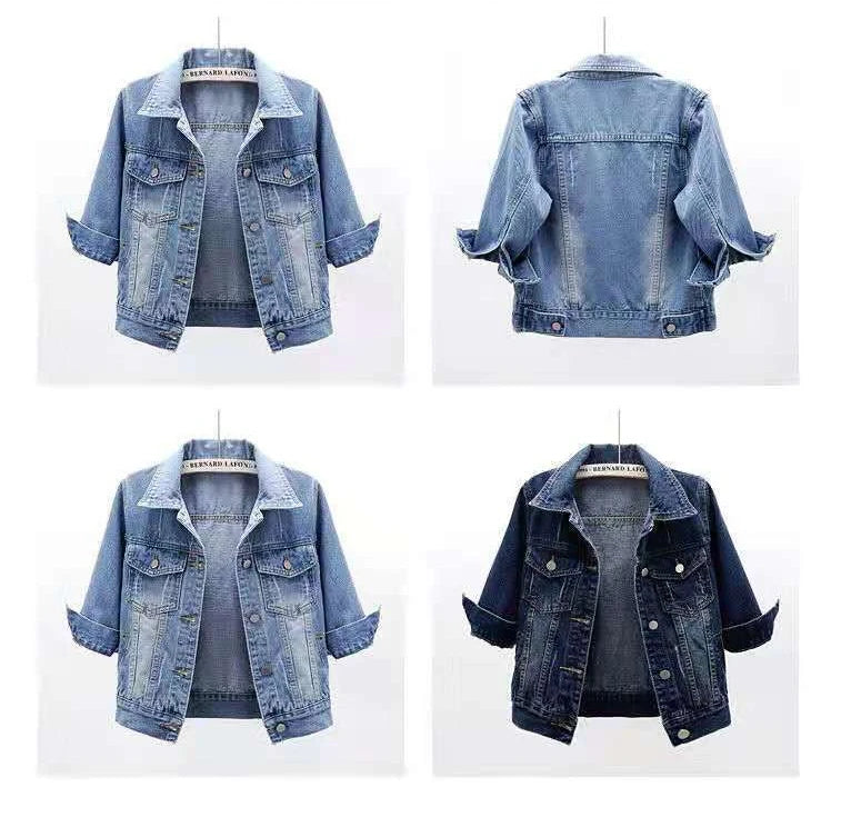 Denim Short Coat Jean Jackets Casual Lady Outerwear