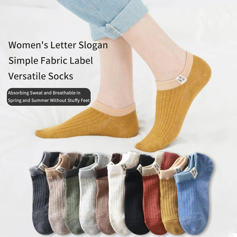 10 Pairs of Women Fabric Label Socks