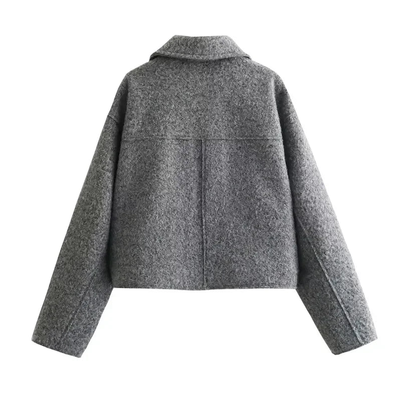 Cropped Short Coat Tweed Jacket