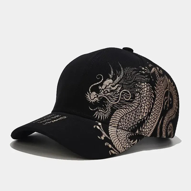 Chinese Style Dragon Pattern Baseball Hat For Men And Women