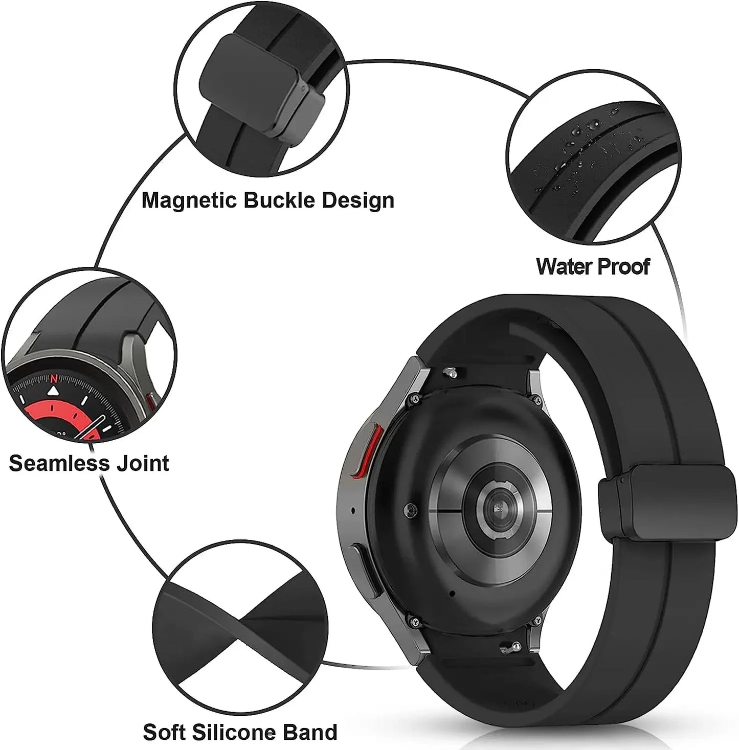 Magnetic Silicone Strap Watch